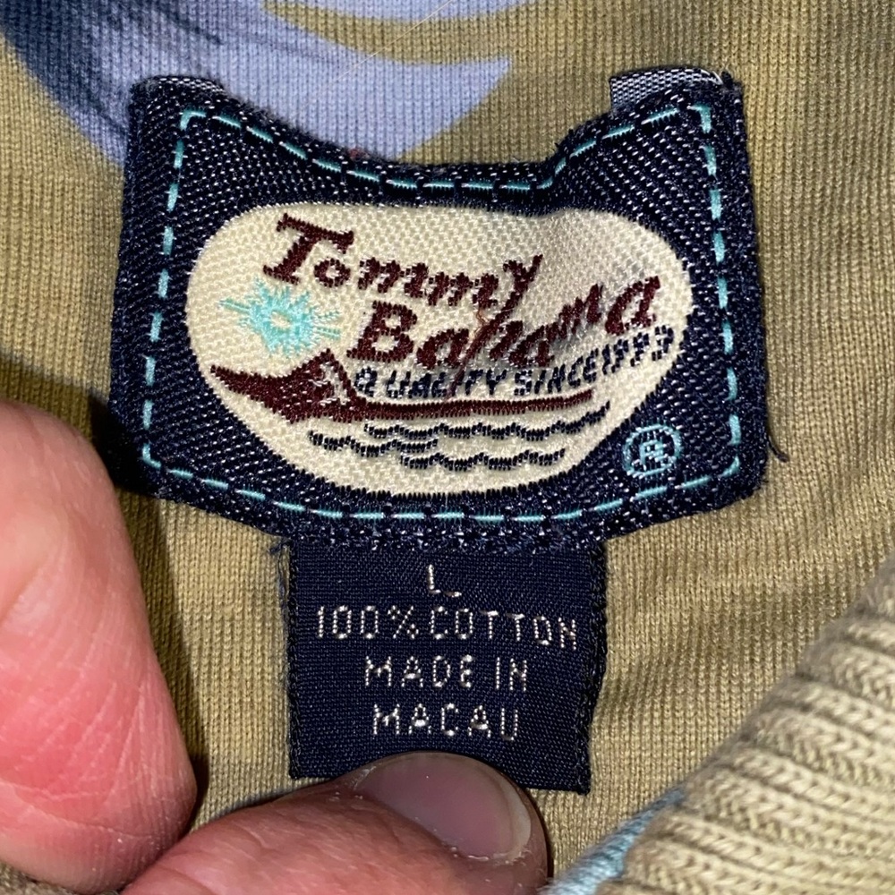 Tommy Bahama Original Island Size Large Polo Floral Cotton Beach Tree Dad Shirt - Picture 3 of 9